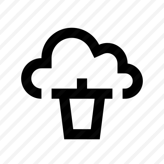 Cloud Basket Trash Bin Icon preview