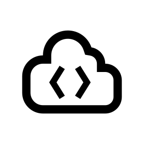 Cloud Code Icon Symbol Vector icon