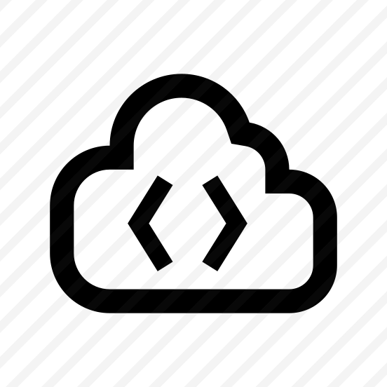 Cloud Code Icon Symbol Vector preview