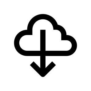 Cloud Download Icon Symbol Vector icon
