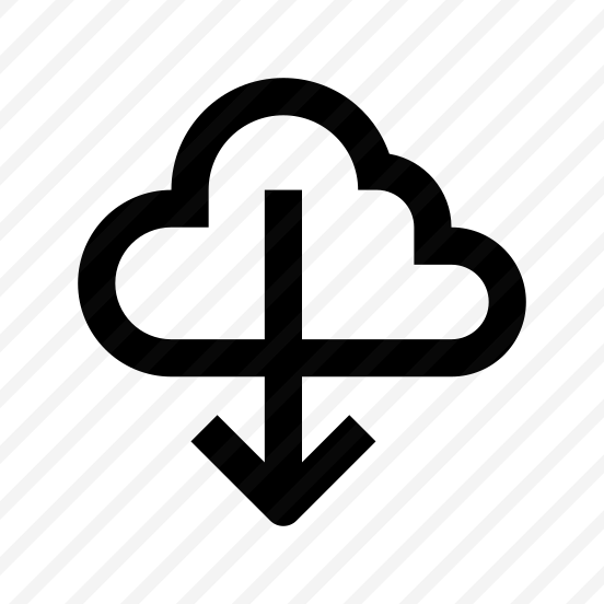 Cloud Download Icon Symbol Vector preview