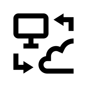 Cloud Pc Computer Connection Exchange Data icon