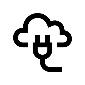 Cloud Power Supply Electricity Icon icon