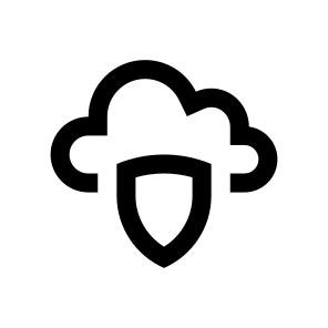 Cloud Protection Security Shield Icon icon
