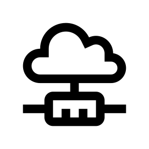 Cloud Server Wire Connection Access icon