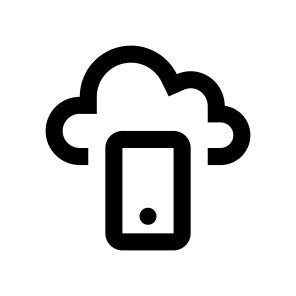 Cloud Smartphone Access Icon Symbol icon