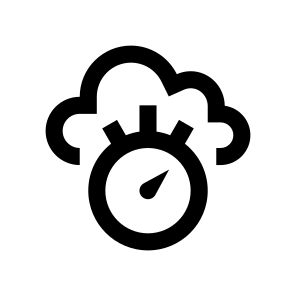 Cloud Time Stopwatch Icon Symbol icon
