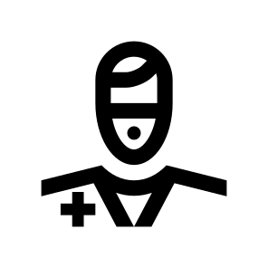 Doctor Medic Man Male Mask Protection Virus Covid Six Line icon