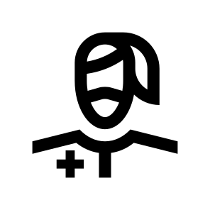 Doctor Medic Woman Female Mask Protection Virus Covid Two Line icon