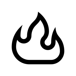 Flame Fire Heat Light Eight Line icon