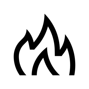 Flame Fire Heat Light Eighteen Line icon