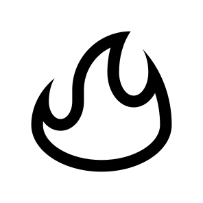 Flame Fire Heat Light Five Line icon