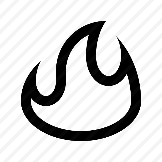 Flame Fire Heat Light Five Line preview