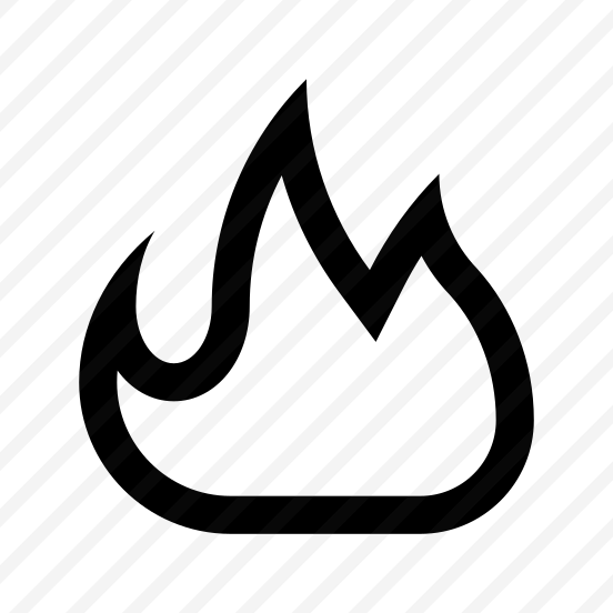 Flame Fire Heat Light Four Line preview