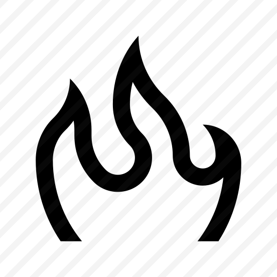 Flame Fire Heat Light Nineteen Line preview