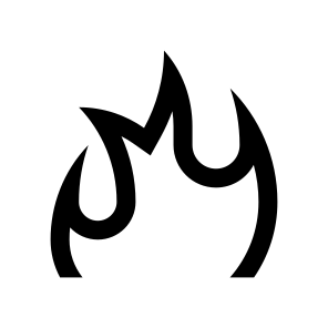 Flame Fire Heat Light One Line icon