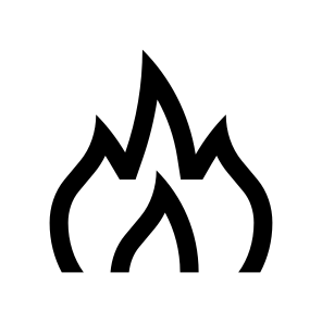 Flame Fire Heat Light Seventeen Line icon