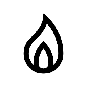 Flame Fire Heat Light Six Line icon