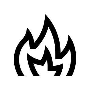 Flame Fire Heat Light Sixteen Line icon