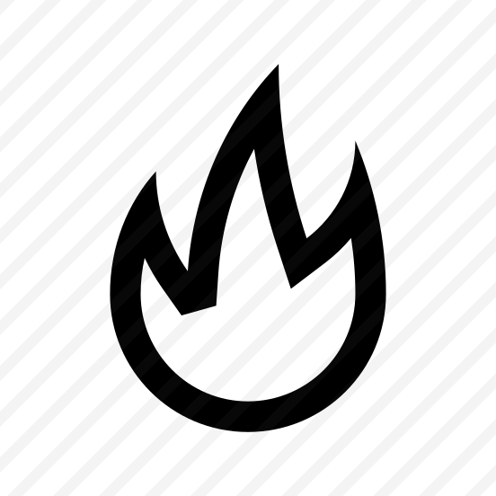 Flame Fire Heat Light Three Line preview