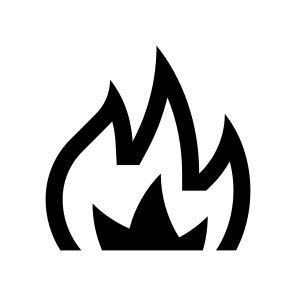 Flame Fire Heat Light Twenty Five Line icon