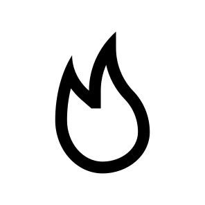 Flame Fire Heat Light Twenty Line icon