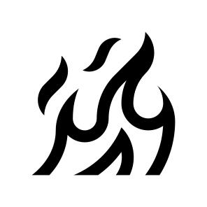 Flame Fire Heat Light Twenty One Line icon
