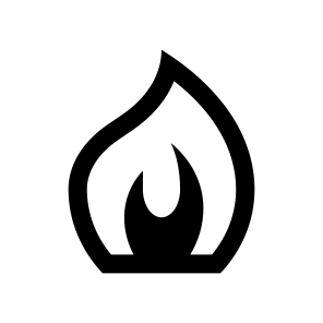Flame Fire Heat Light Twenty Six Line icon