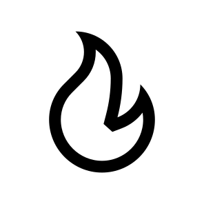 Flame Fire Heat Light Two Line icon