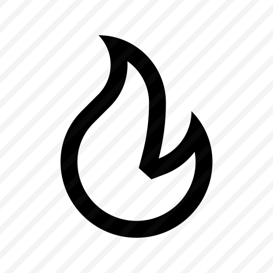 Flame Fire Heat Light Two Line preview