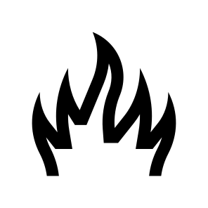 Flame Fire Heat Light Zero Eight Line icon