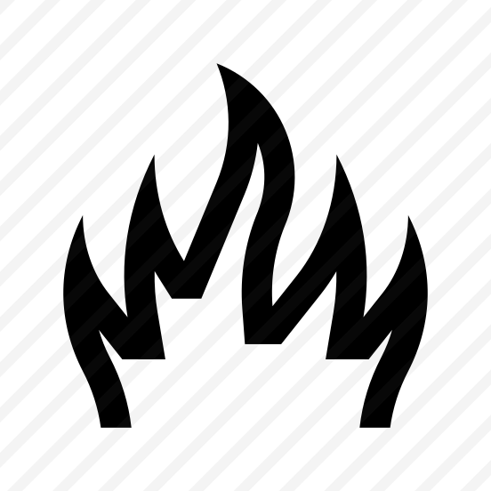 Flame Fire Heat Light Zero Eight Line preview