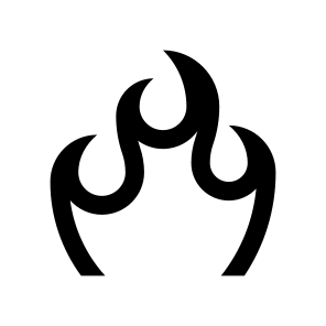 Flame Fire Heat Light Zero Five Line icon