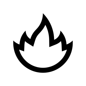 Flame Fire Heat Light Zero Seven Line icon