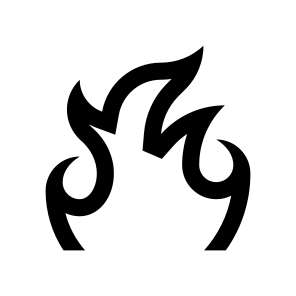 Flame Fire Heat Light Zero Three Line icon