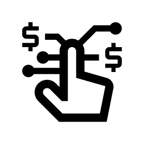 Fintech Banking Financial Finance Hand Gesture Money Exchange Usdt icon