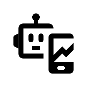 Fintech Banking Financial Finance Stock Advisor Broker Bot Robot Chatbot Robo icon