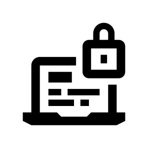 Cyber Security Laptop Lock Protection icon