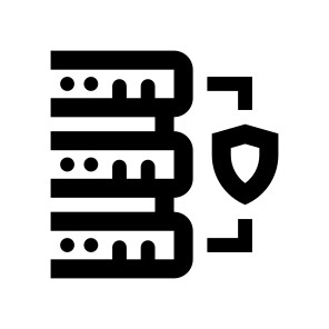 Cyber Security Servers Shield Protection icon