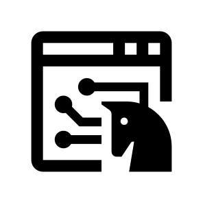 Cyber Security Trojan Horse Virus Browser icon