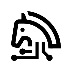 Cyber Security Trojan Horse Virus Network icon
