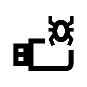 Malware Cyber Bug Computer Virus Usb Flash Spyware Hacking icon