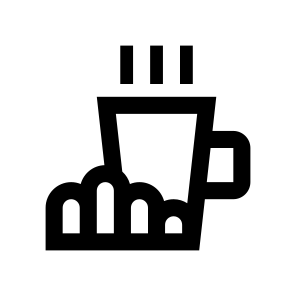Breakfast Croissant Baking Coffee Tea Food Nutrition One icon