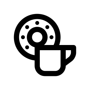 Donut Coffee Tea Breakfast Food icon