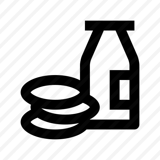 Milk Pancakes Breakfast Icon Symbol preview