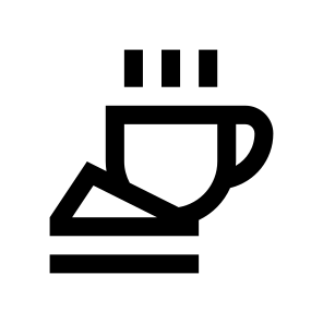 Pie Coffee Tea Desserts Icon icon