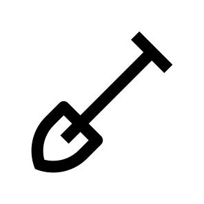 Shovel Icon Symbol Vector Ui icon