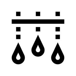 Surface Wetted Moisture Rain Icon icon