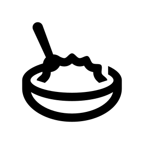 Porridge Dish Restaurant Plate Meal Food Cuisine Gourmet Oatmeal Breakfast icon