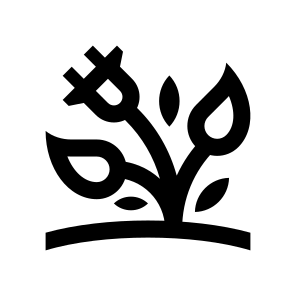 Renewable Energy Electricity Nature Ecologically Pure Two icon